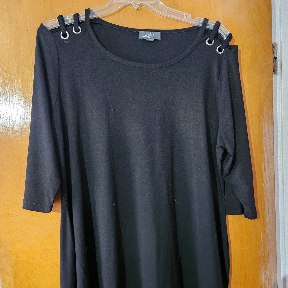 Belldini Black Top with Elegant Detailing